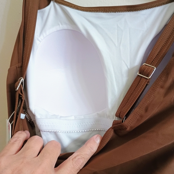 Brown One-Piece Swimsuit - Picture 4 of 6